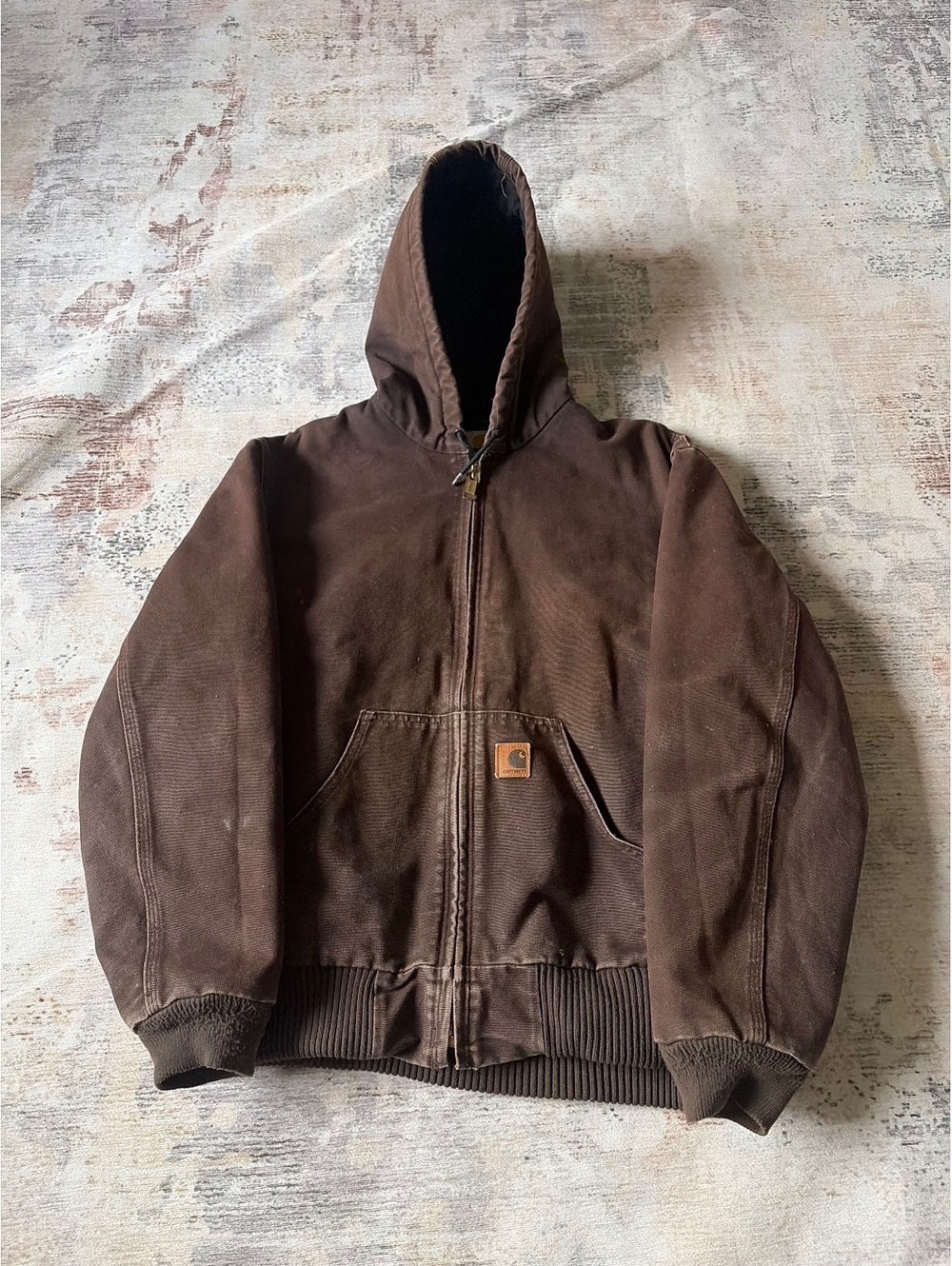 Carhartt J130 DKB hooded jacket medium men’s brown insulated